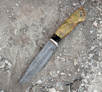 Нож Сибиряк из мозаичной дамасской стали купить на сайте koval-knife.shop